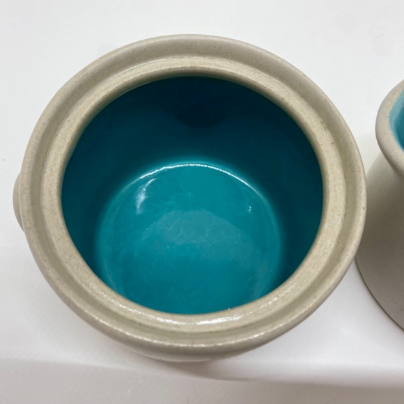 Chatham Pottery Stoneware "Rosemary" Sugar and Creamer Dish - Picture 6 of 10